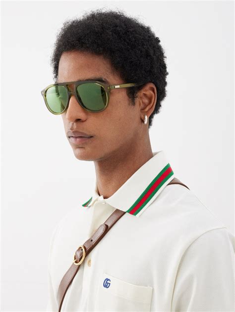 gucci sunglasses aviator fishnet|Gucci aviator prescription sunglasses.